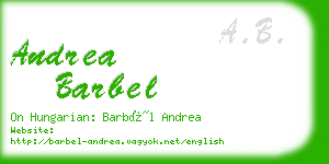 andrea barbel business card
